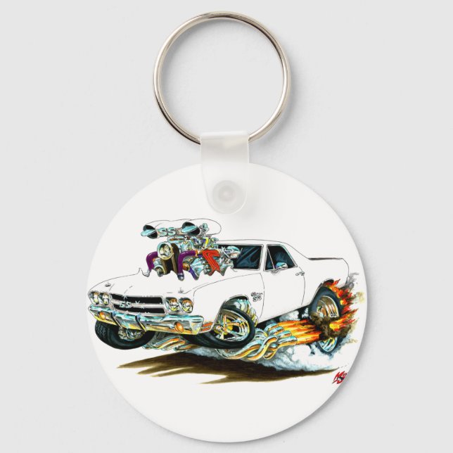 1970 El Camino White Truck Keychain (Front)