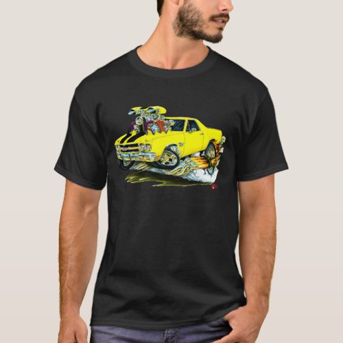 1970 El Camino Yellow_Black Truck T_Shirt