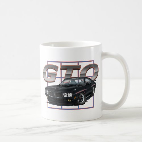 1970 GTO Black Coffee Mug