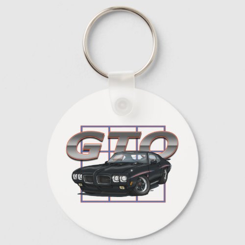 1970 GTO Black Keychain
