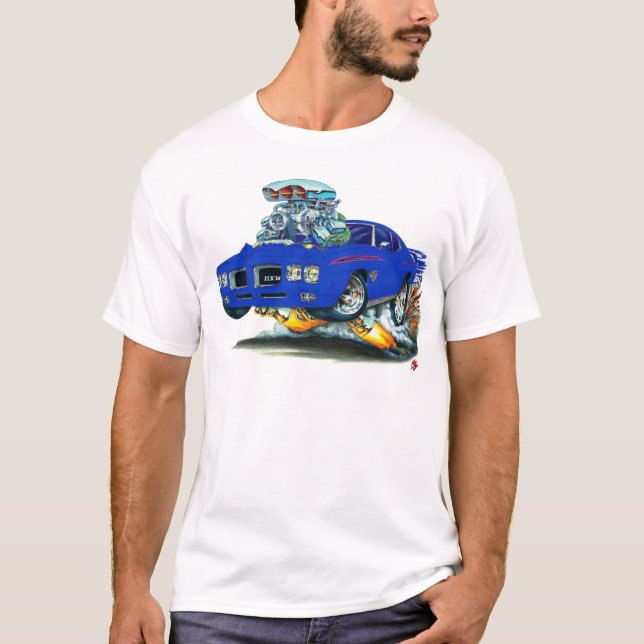 1970 GTO Judge Blue Car T-Shirt (Front)