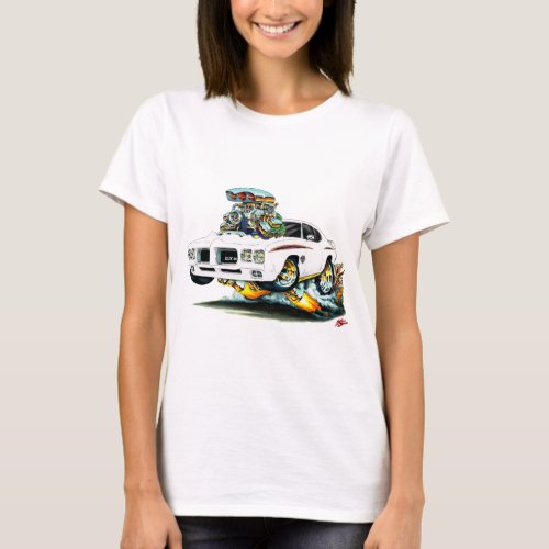 1970 GTO Judge White Car T-Shirt