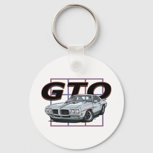 1970 GTO Silver Keychain