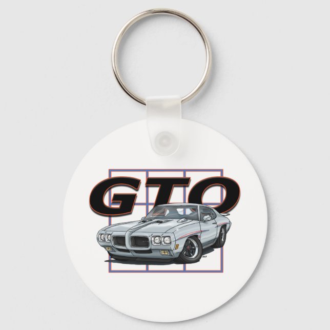 1970 GTO Silver Keychain (Front)
