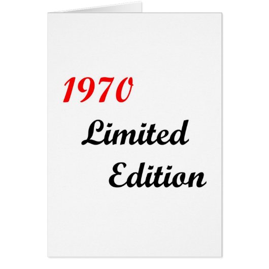 1970 Limited Edition Cards (Front)