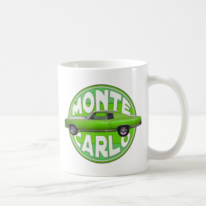 1970 monte carlo green machine coffee mug