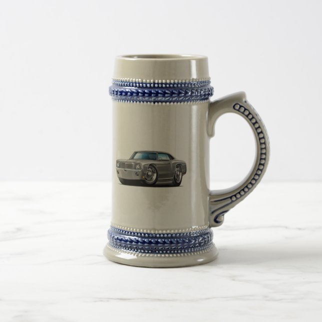 1970 Monte Carlo Grey-Black Top Car Beer Stein (Right)