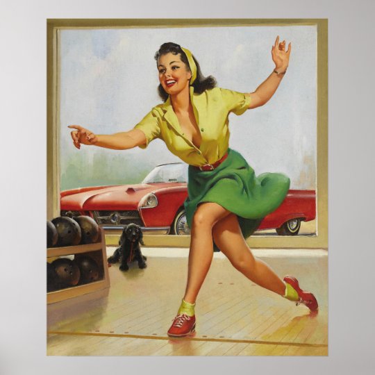 1970 Pin Up Art Poster | Zazzle.com