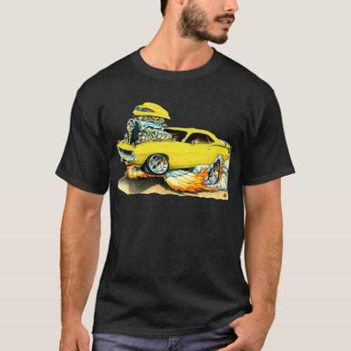 1970 Plymouth Cuda Yellow Car T_Shirt
