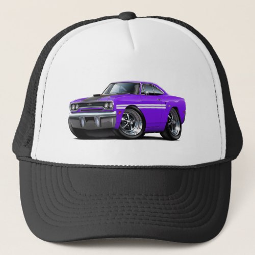 1970 Plymouth GTX Purple-White Car Trucker Hat 1970 Plymouth GTX Purple-White Car Trucker Hat