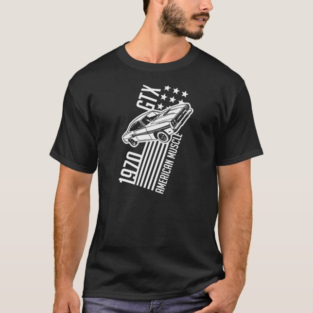 1970 Plymouth GTX stars and stripes T-Shirt (Front)