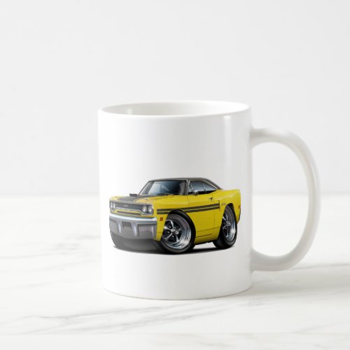 1970 Plymouth GTX Yellow-Black Top Car Coffee Mug