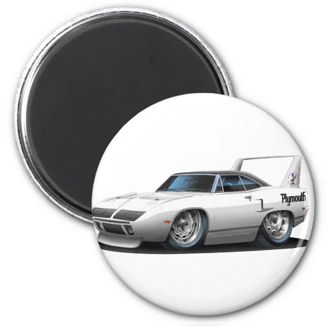 1970 Plymouth Superbird White Car Magnet