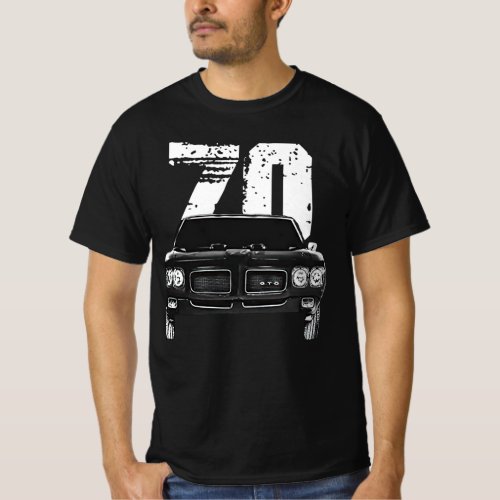 1970 Pontiac GTO Front Grill View with Year T-Shirt