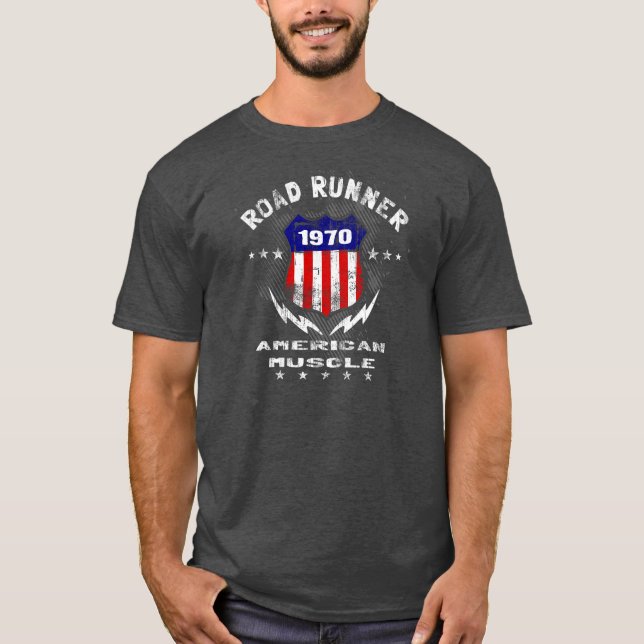 1970 Road Runner American Muscle v3 T-Shirt (Front)