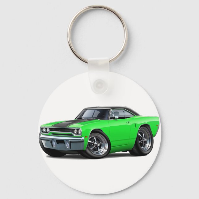 1970 Roadrunner Green-Black Top Keychain (Front)