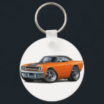 1970 Roadrunner Orange-Black Top Keychain<br><div class="desc">Keychain Template</div>