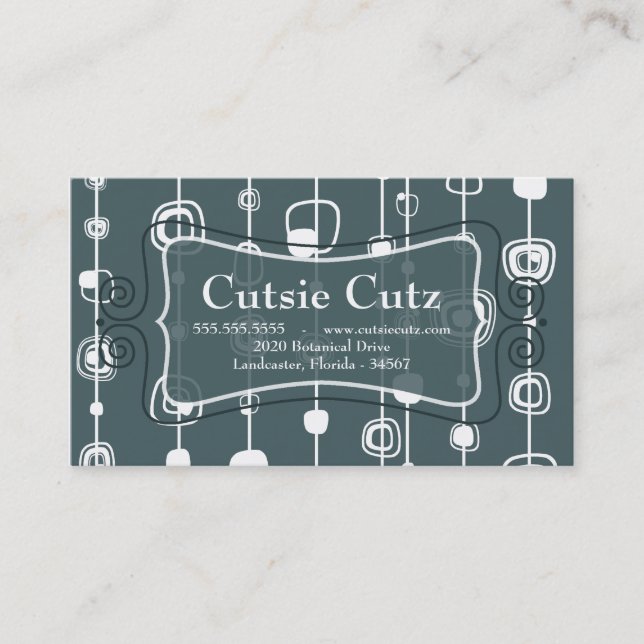 1970’s Retro Circle Square 1950 Business Cards (Front)