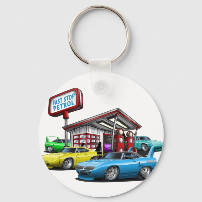 1970 Superbird Gas Station Keychain (Front)