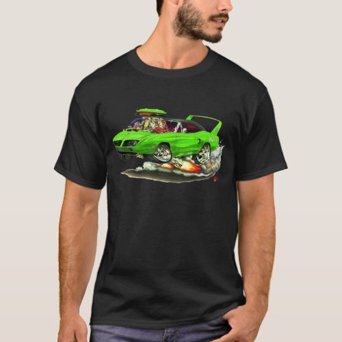 1970 Superbird Green Car T_Shirt