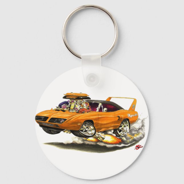 1970 Superbird Orange Car Keychain (Front)