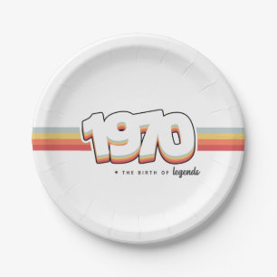 1970 The birth of legends Paper Plates