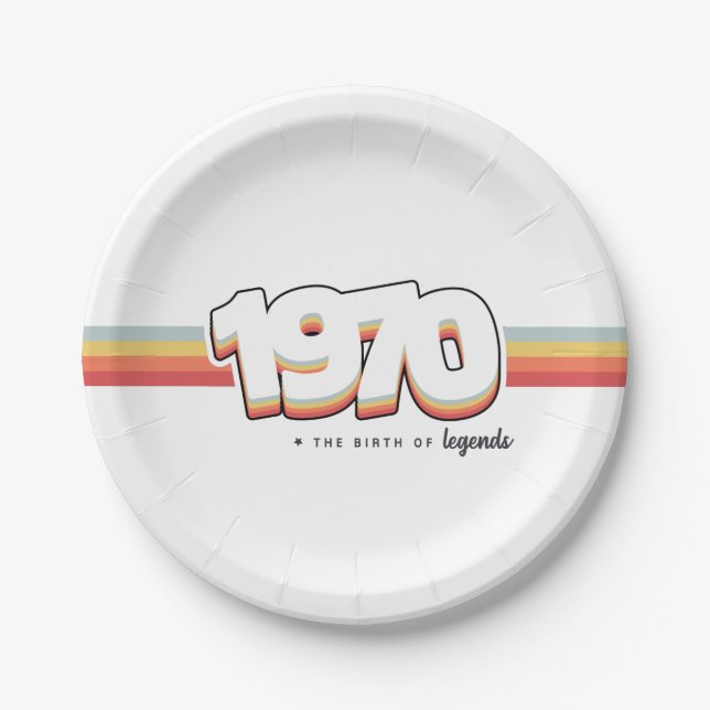 1970 The birth of legends Paper Plates (Front)
