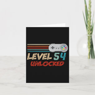 1970 Unlocked Level 54 Birthday Video Game Control Card