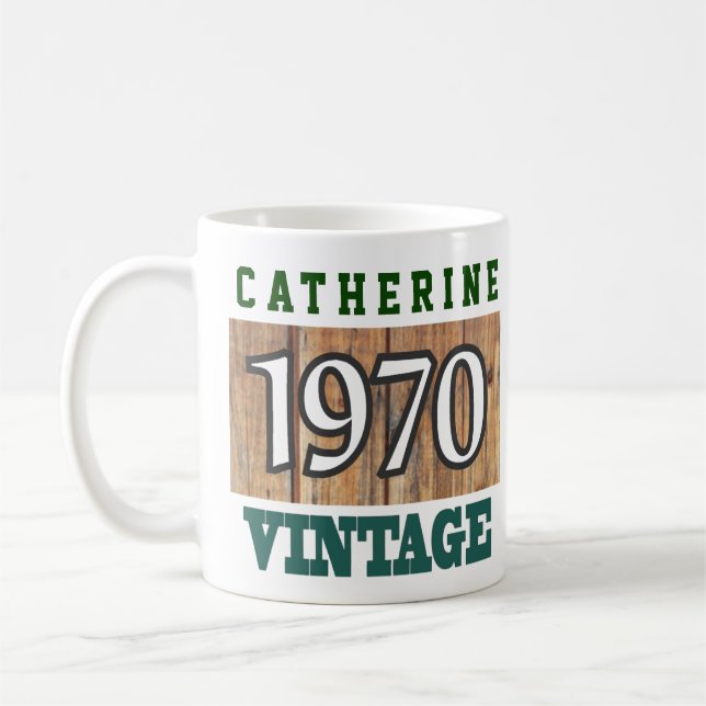 1970 Year of Birth - Birthday Celebration Coffee Mug (Left)