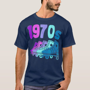 1970s 70s Disco Distressed Roller Skates Derby T-Shirt