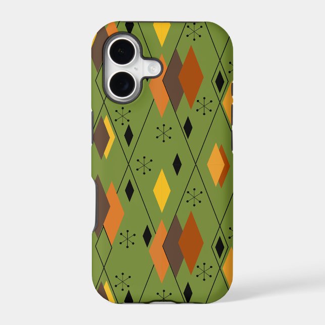 1970s Atomic Diamonds  Iphone Case (Back)