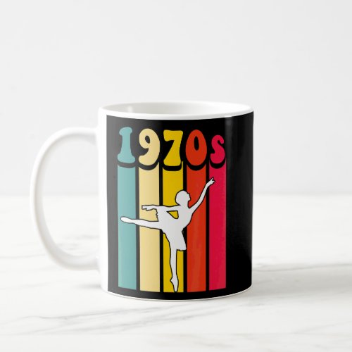 1970s Ballerina Ballet Dancer Retro Vintage Back T Coffee Mug