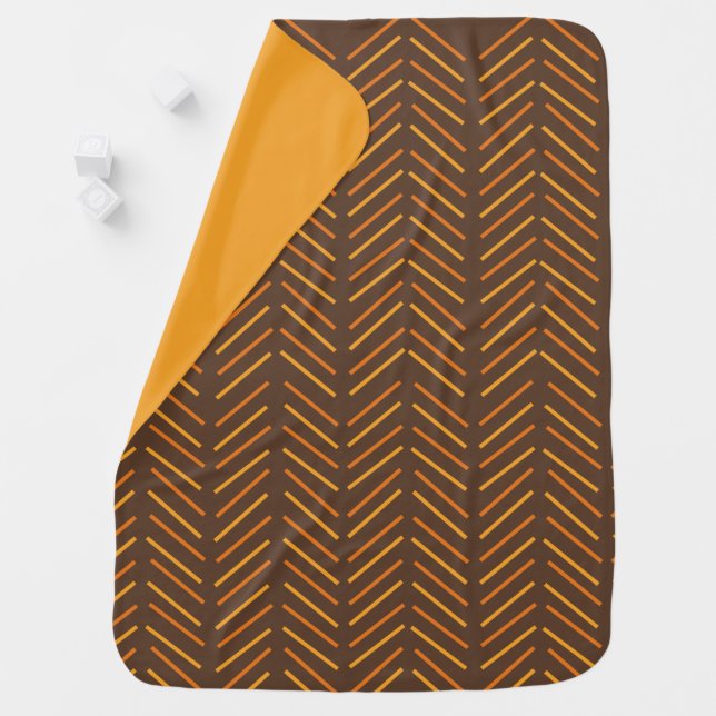 1970s Chevron  Baby Blanket (In Situ)