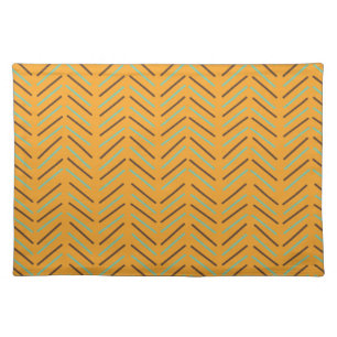 1970s Chevron  Cloth Placemat