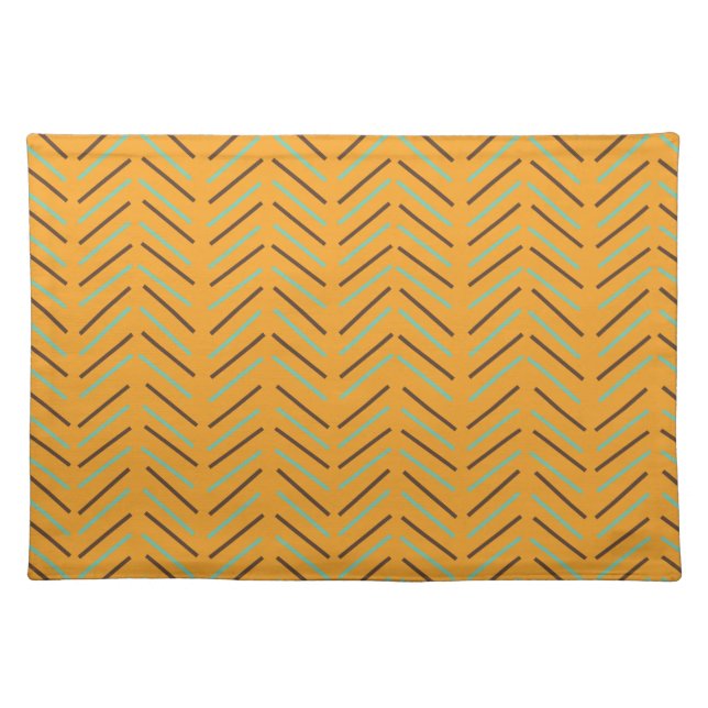 1970s Chevron  Cloth Placemat (Front)