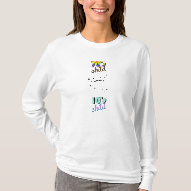 1970s Child Having 2010s Child T-Shirt (Front)
