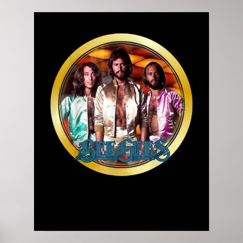 1970s Classic Bee Gees Custom Art Poster