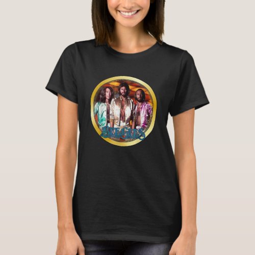 1970s Classic Bee Gees Custom Art T_Shirt