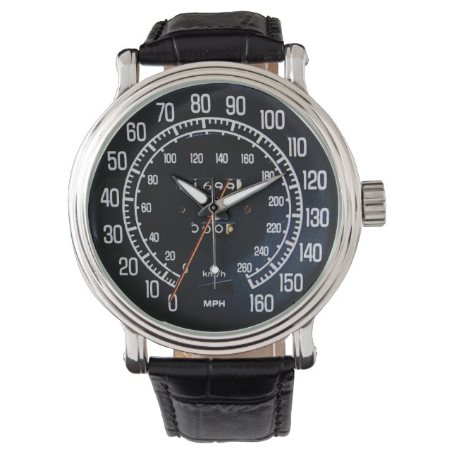 1970s Classic Sports Car Speedometer Watch (Front)