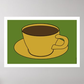 1970's Coffee Cup Pop Art Poster by mazarakes at Zazzle
