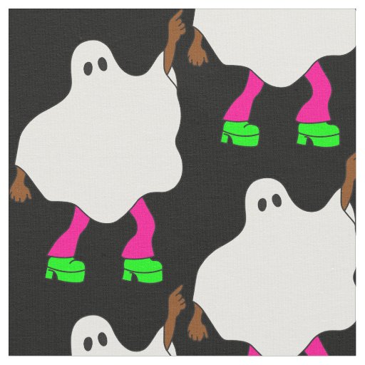 1970s disco halloween african ghost fabric