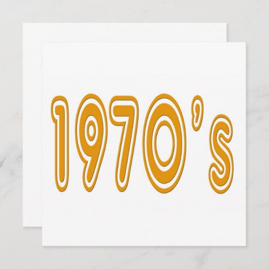 1970's in seventies style font (Front/Back)