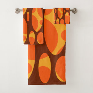 1970s Layered Ovals Bath Towel Set