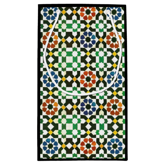 1970s Moroccan Color Pattern Small Gift Bag (Back)