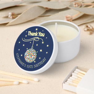1970s Music 70th Birthday Groovy Retro Party Mini Candle Favors