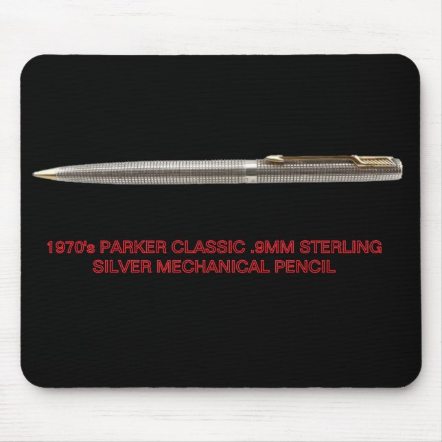 1970'S Parker Classic Sterling Silver Mech Pencil Mouse Pad (Front)