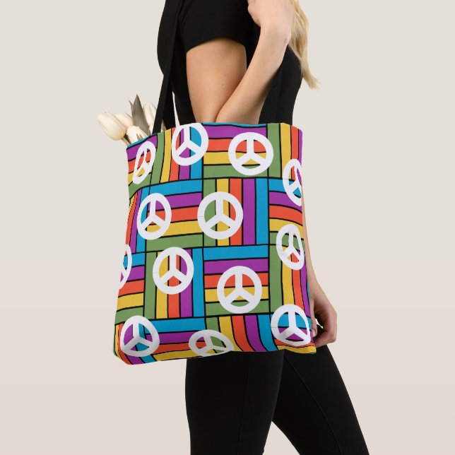 1970s Peace  Tote Bag (Close Up)