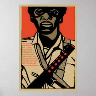 1970s Poster Black Panther quote Our people's army