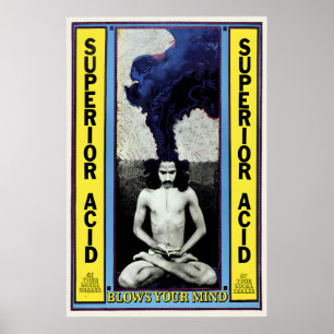 1970s poster Superior Acid Blows your mind