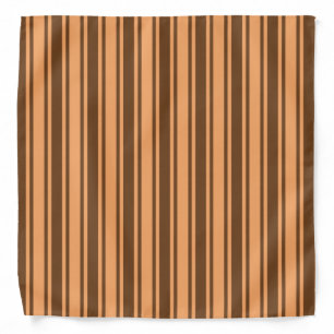 1970s retro brown candy stripes bandana